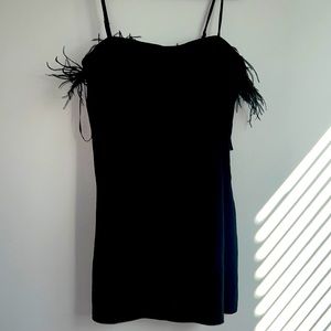 Black feather dress